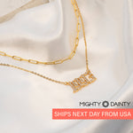 Birth Year Layered Chain Necklace