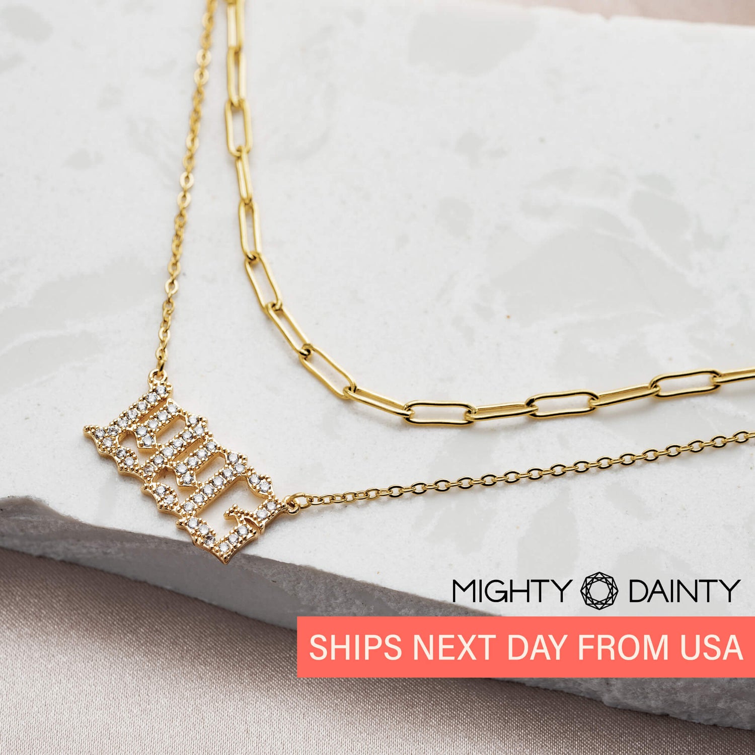 Birth Year Layered Chain Necklace