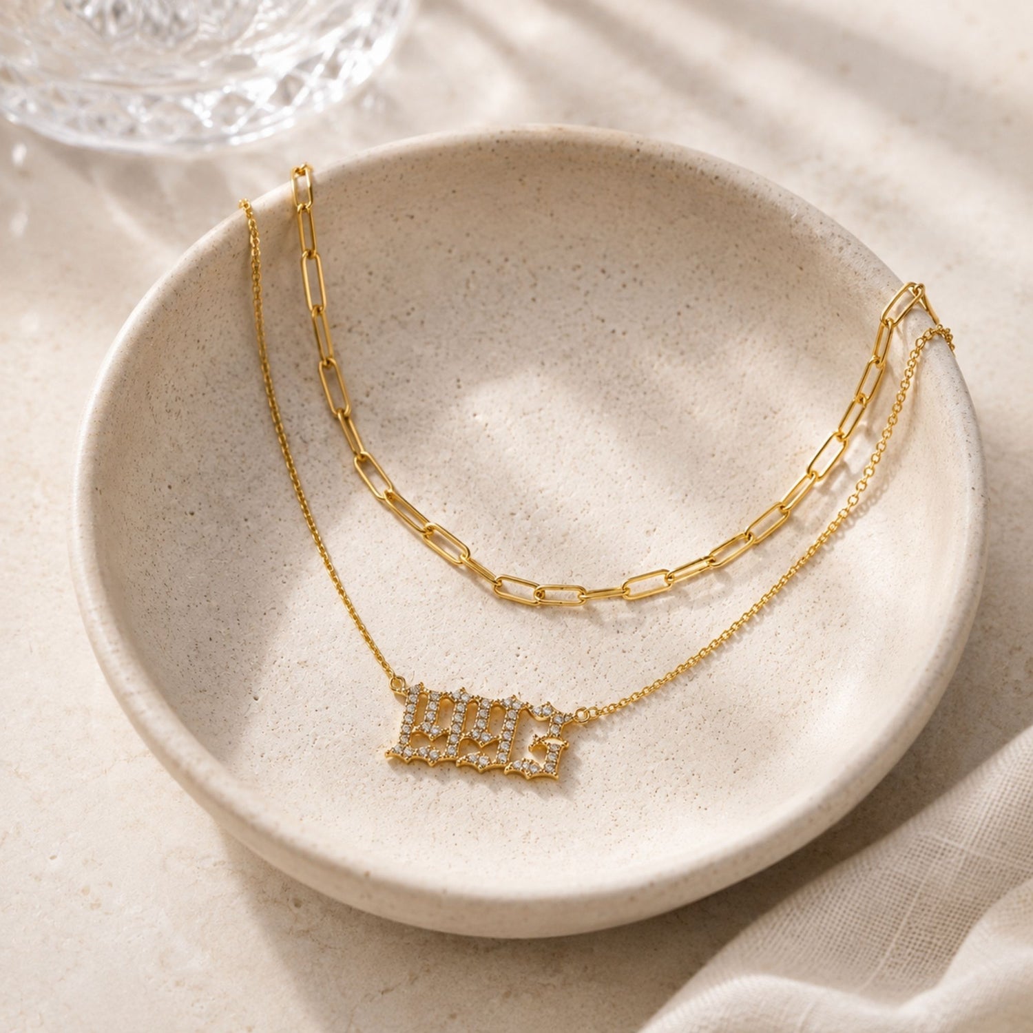 Birth Year Layered Chain Necklace