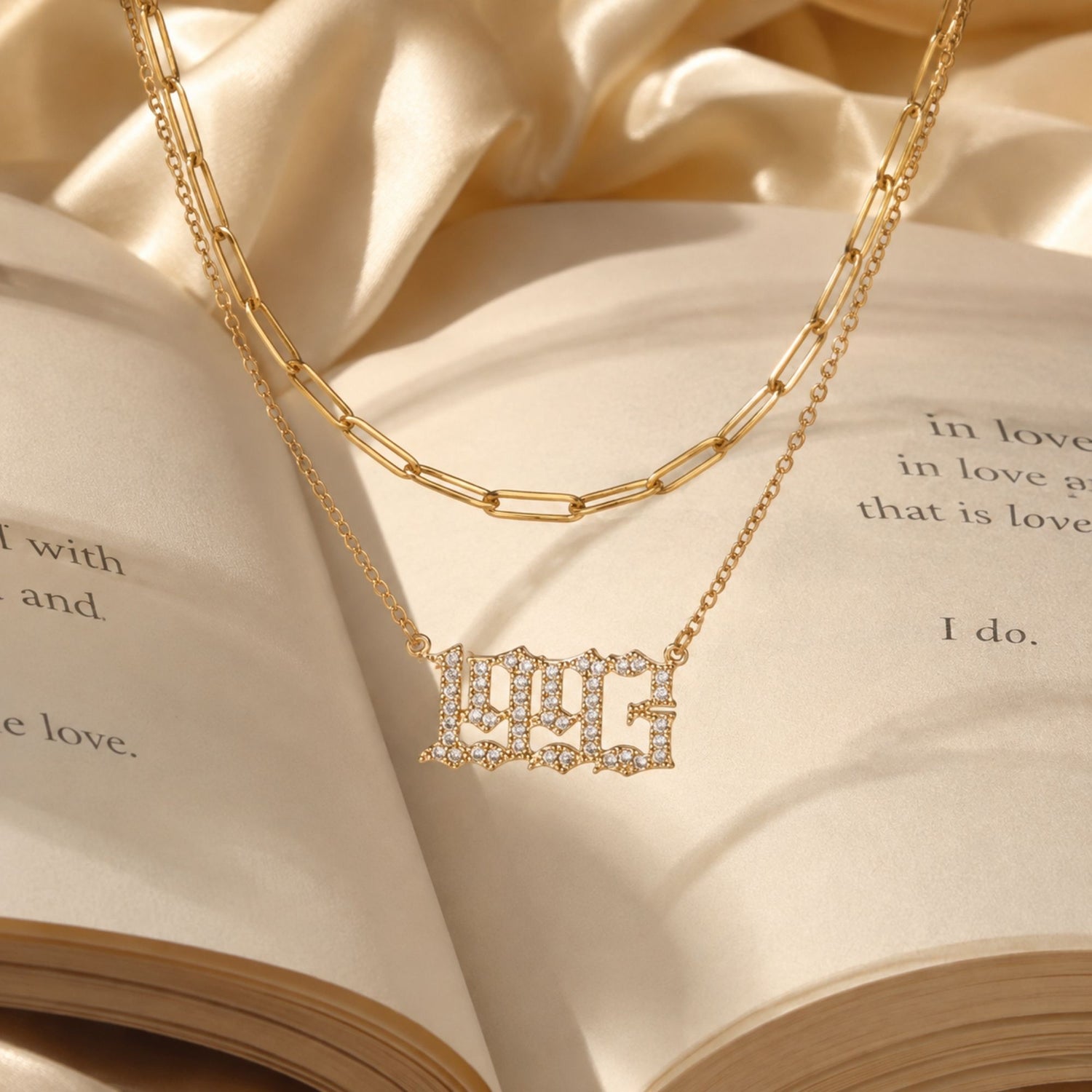 Birth Year Layered Chain Necklace