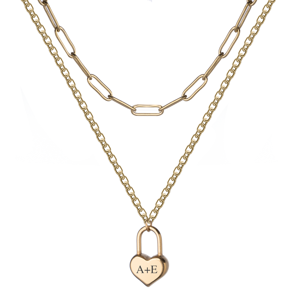 Heart Shape Padlock Necklace