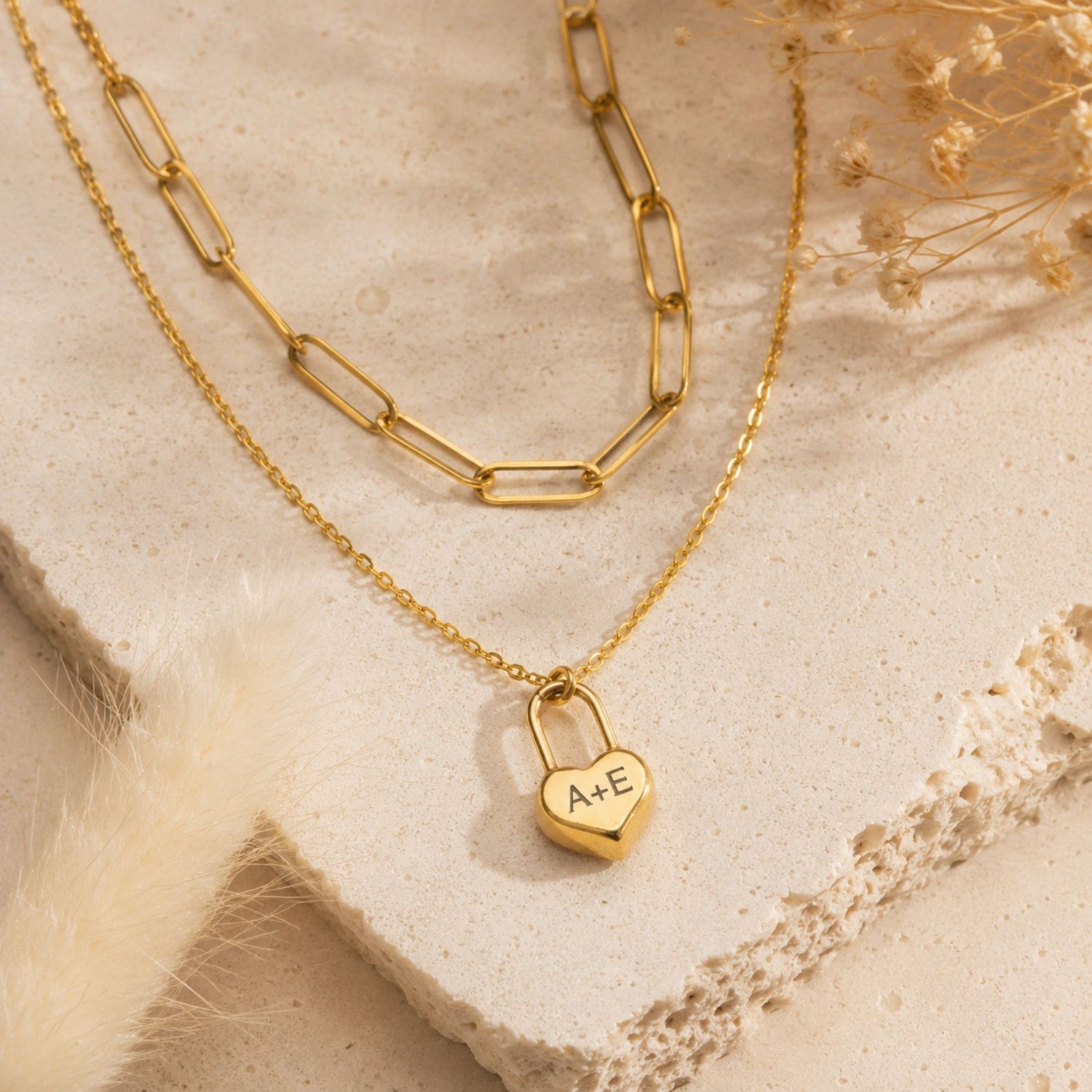 Heart Shape Padlock Necklace