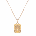 Rectangular Initial Necklace