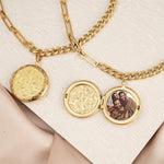 Engraved Photo Locket Necklace