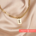 Gold Mixed Chain Initial Necklace