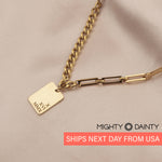 Layered Gold Paper Clip Chain Necklace