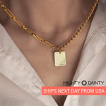 Layered Gold Paper Clip Chain Necklace