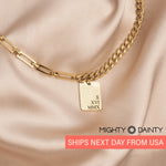 Layered Gold Paper Clip Chain Necklace