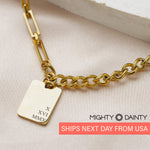 Layered Gold Paper Clip Chain Necklace