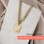 Layered Gold Paper Clip Chain Necklace