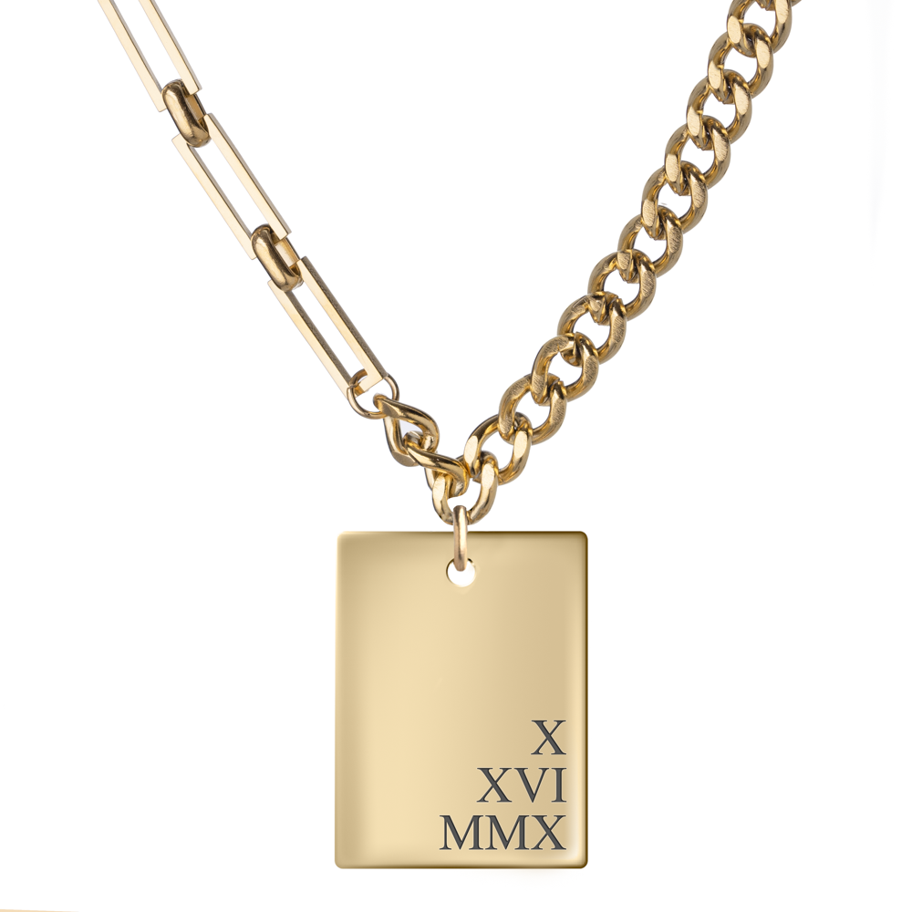 Layered Gold Paper Clip Chain Necklace