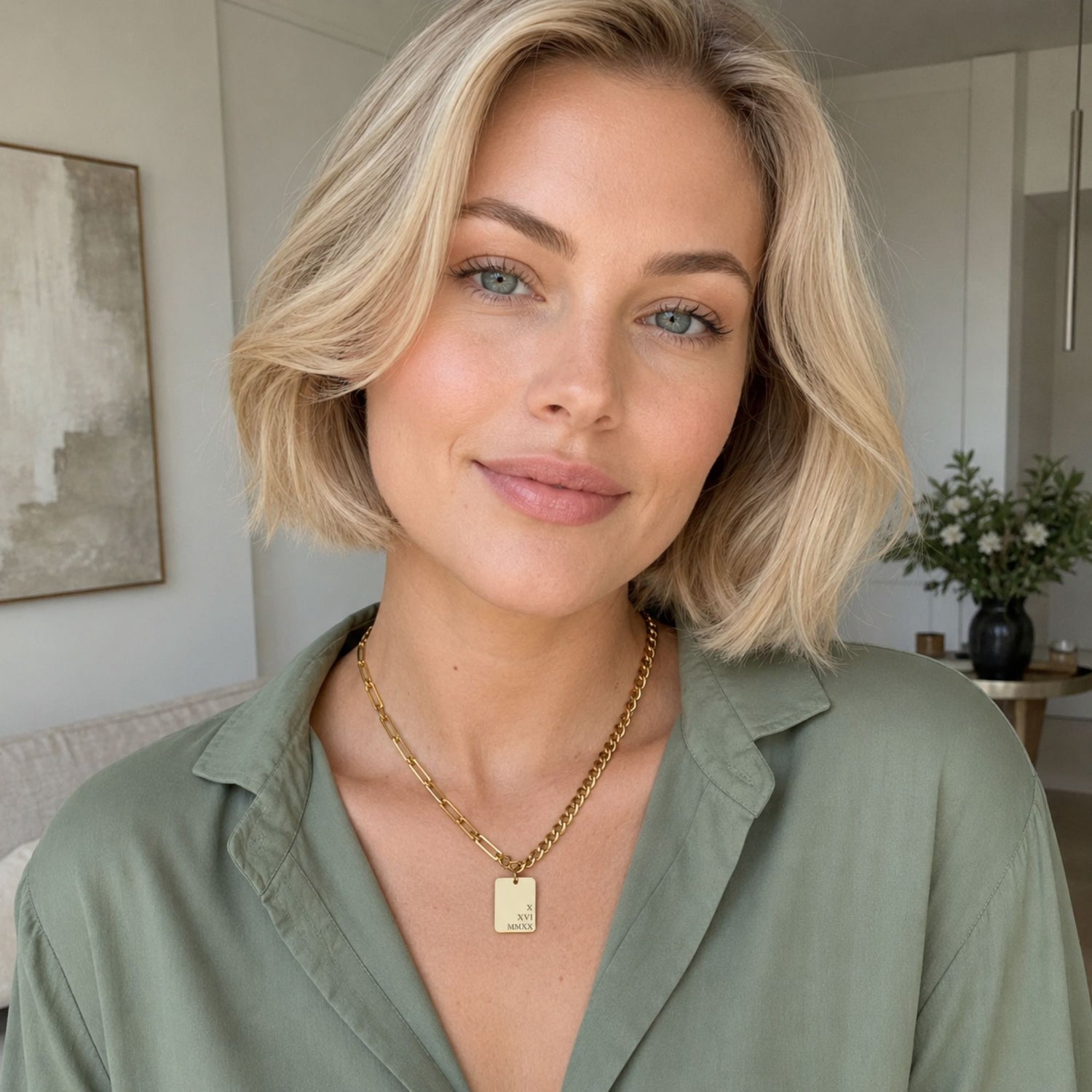 Layered Gold Paper Clip Chain Necklace