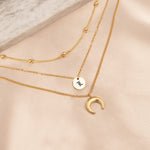 Crescent Moon Necklace Set