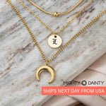 Crescent Moon Necklace Set