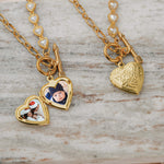 Photo Heart Chain Link Necklace