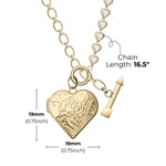Photo Heart Chain Link Necklace