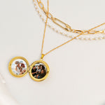 Pearl Photo Locket Necklace