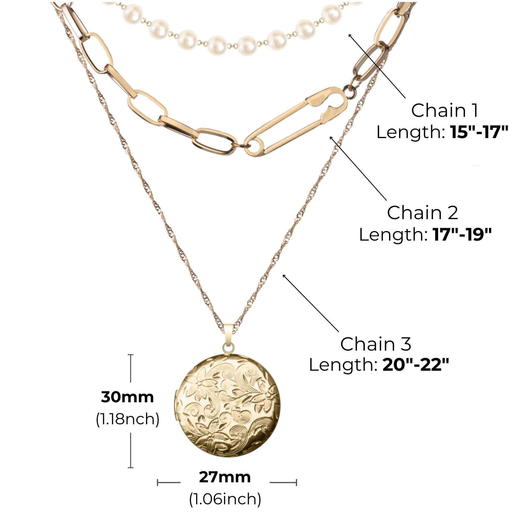 Pearl Photo Locket Necklace