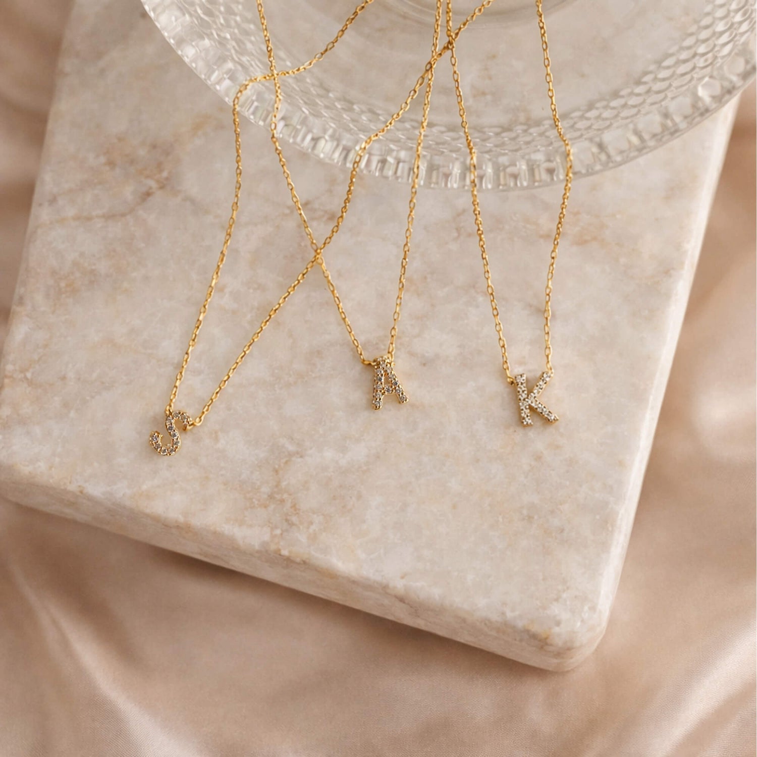 Pavé Initial Pendant Necklace
