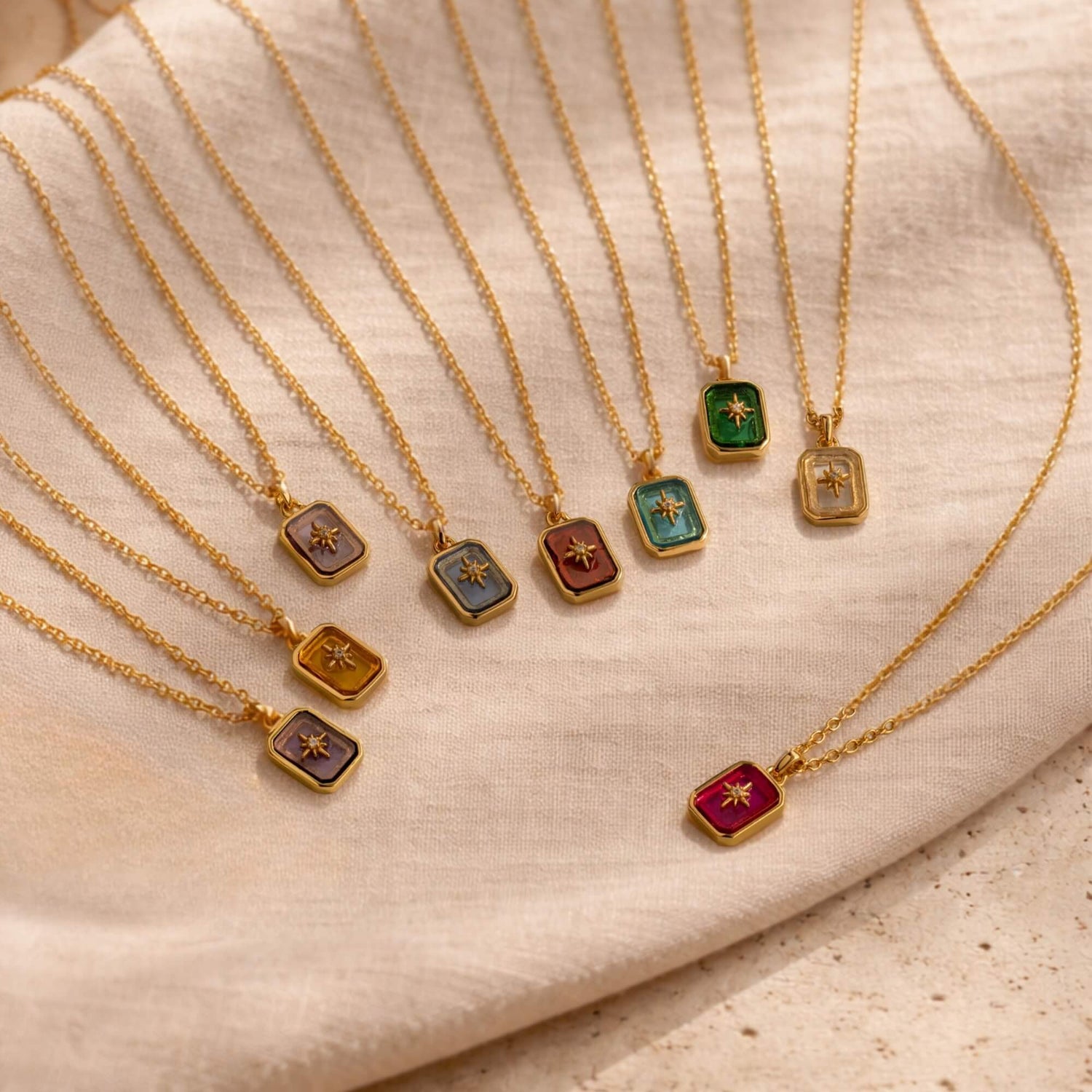 Birthstone Star Charm Necklace