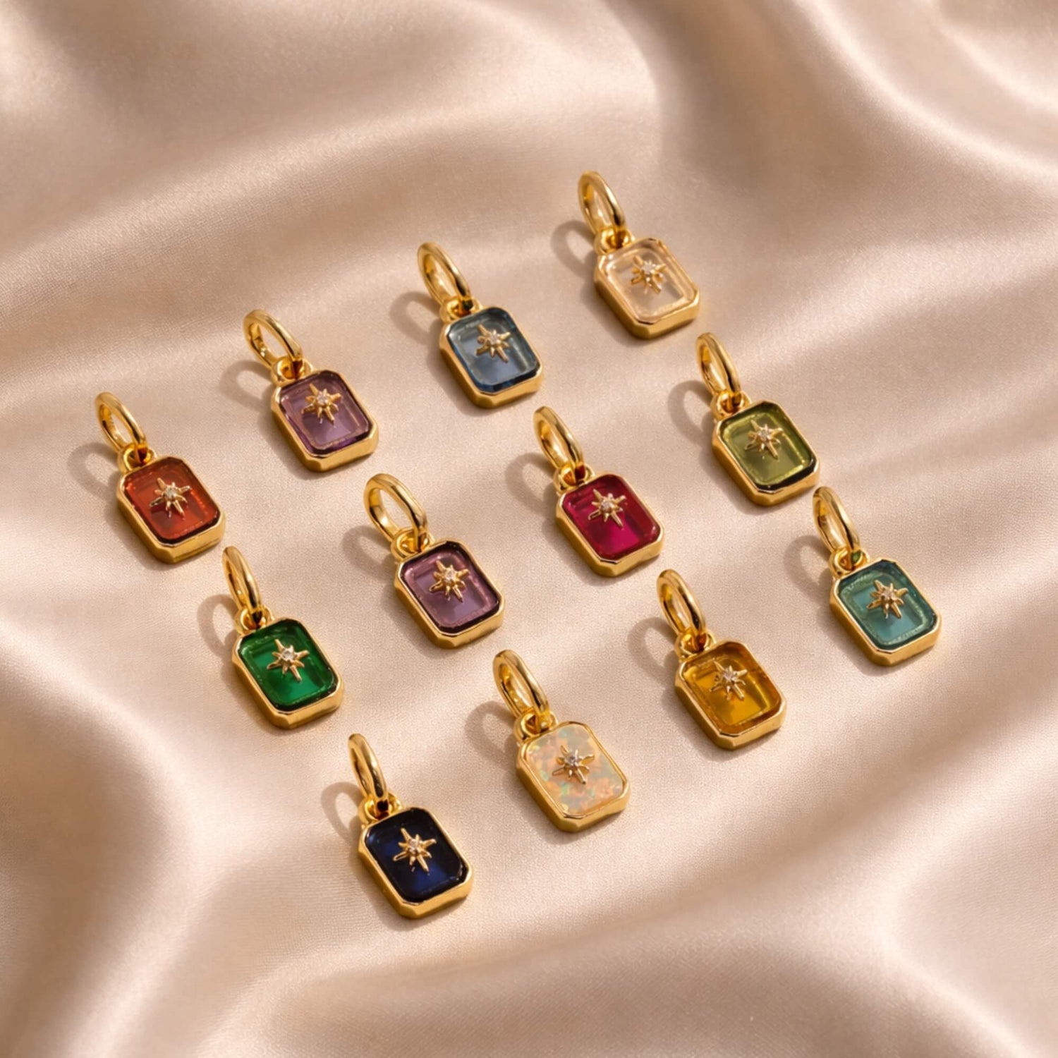 Birthstone Star Charm Necklace