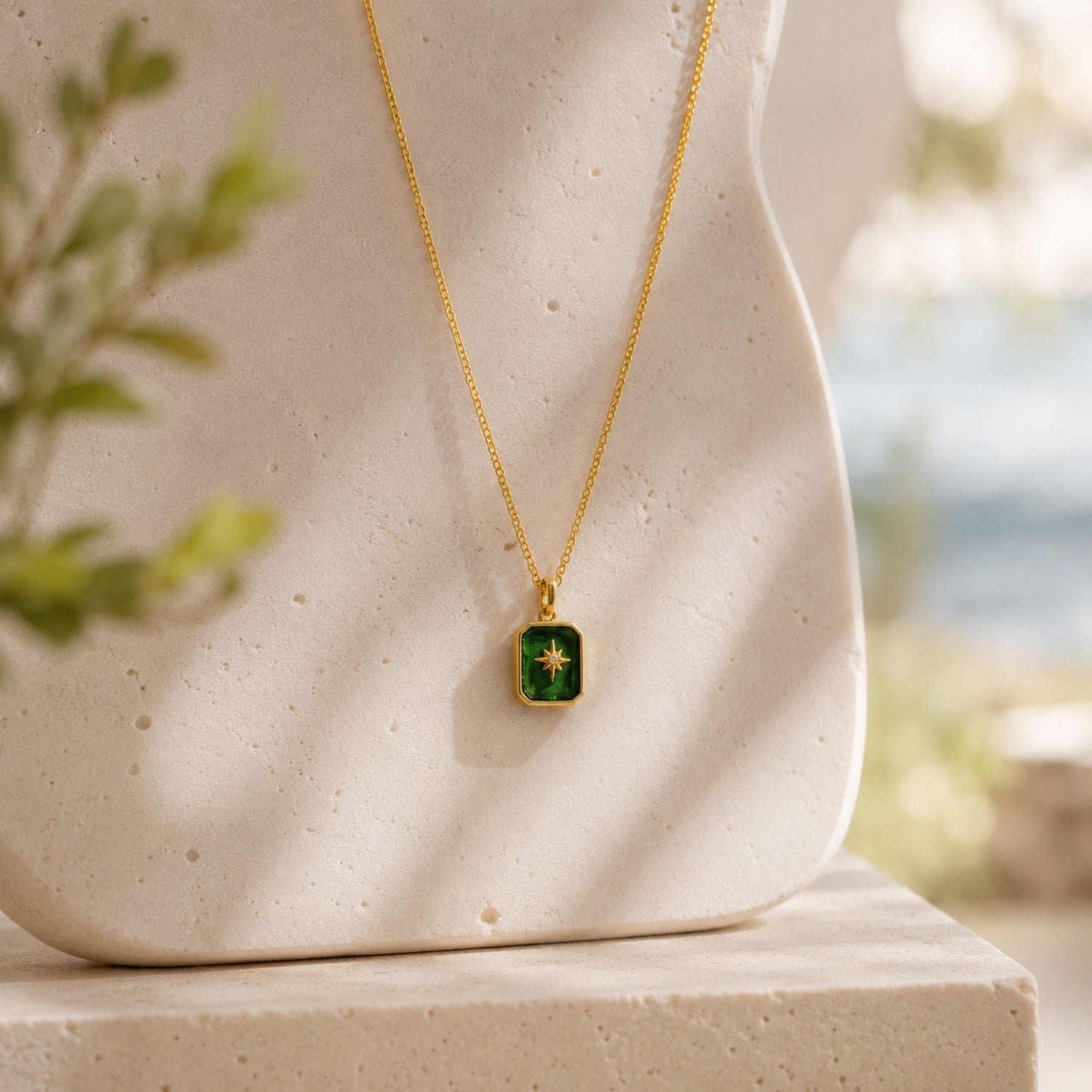 Birthstone Star Charm Necklace