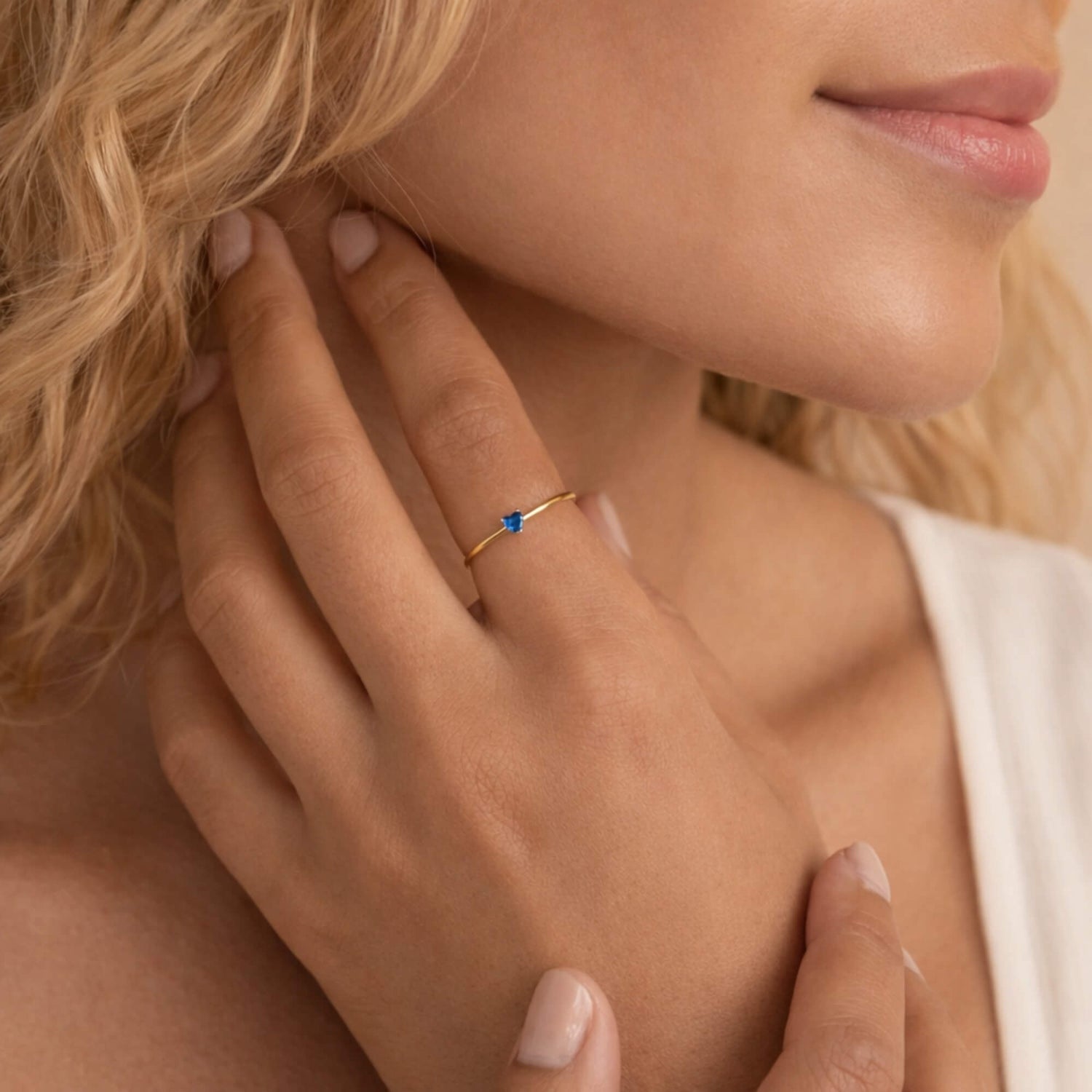 Heart Birthstone Ring