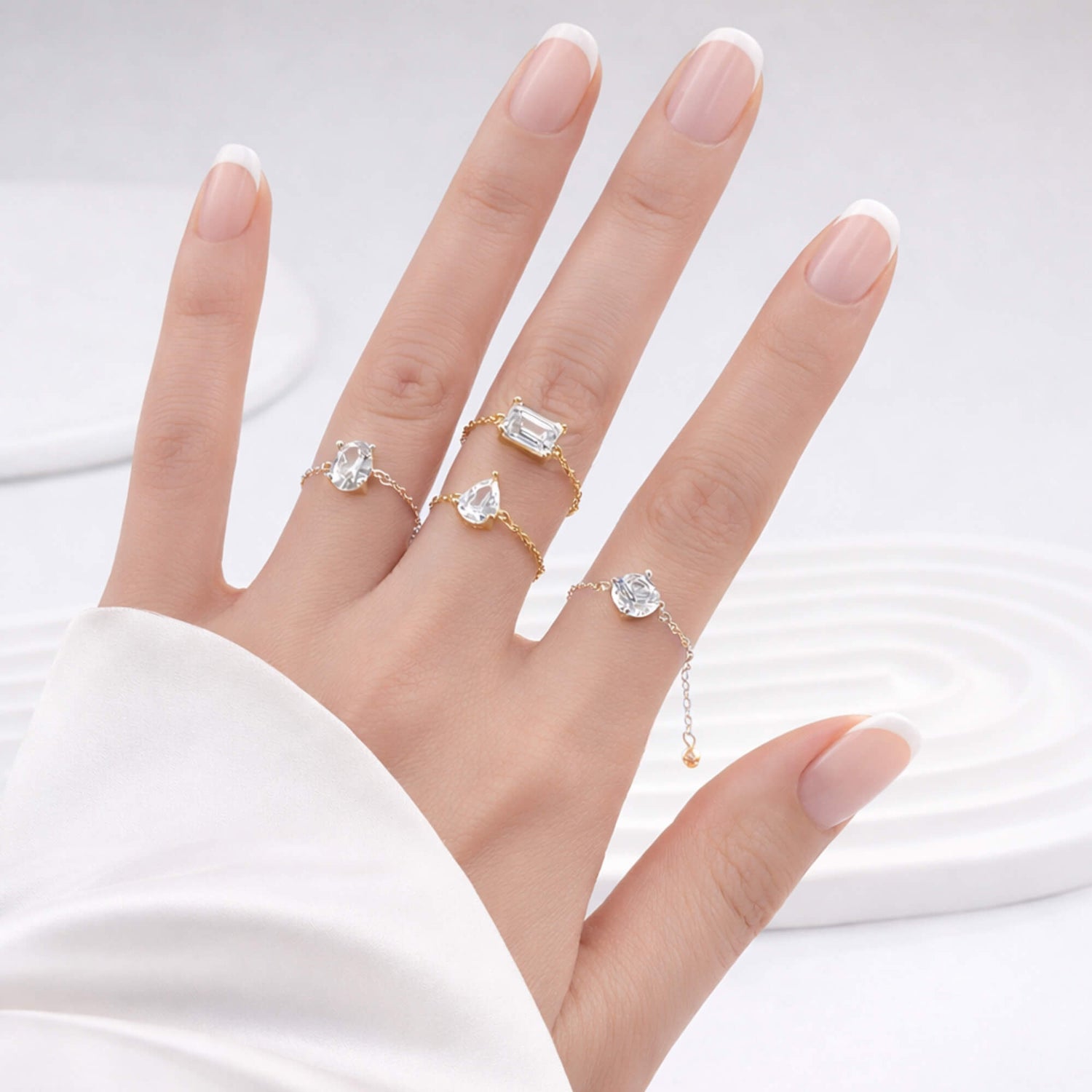 Golden Teardrop Promise Ring