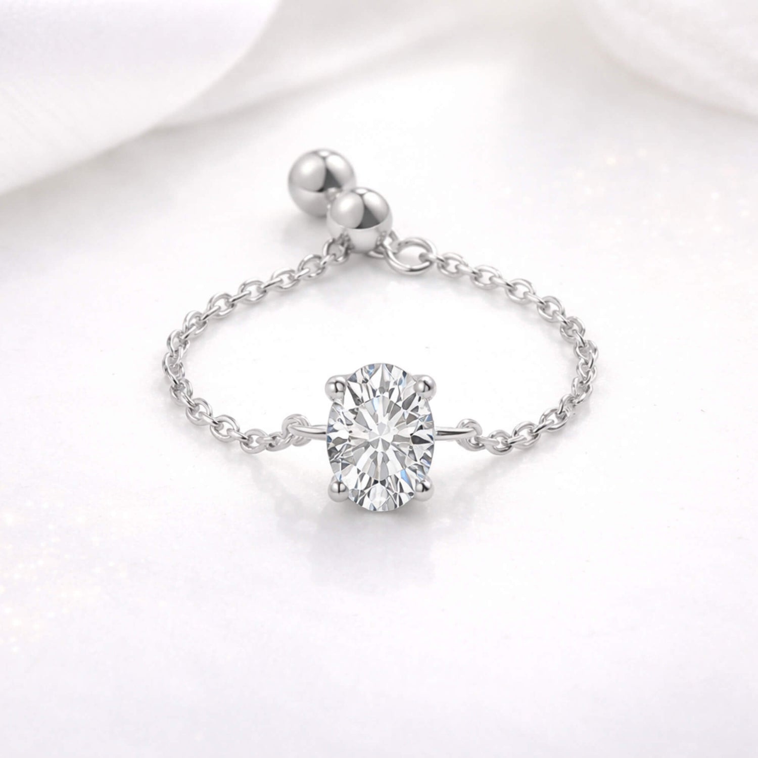 Silver Promise Solitaire Ring