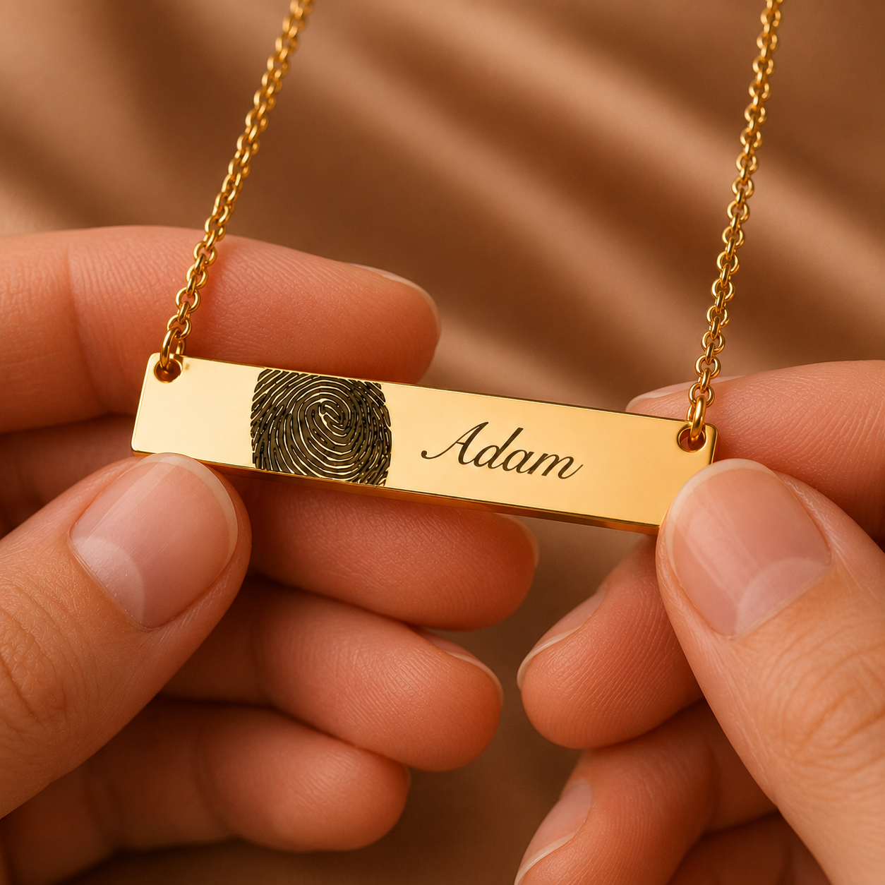 Signature Bar Fingerprint Necklace