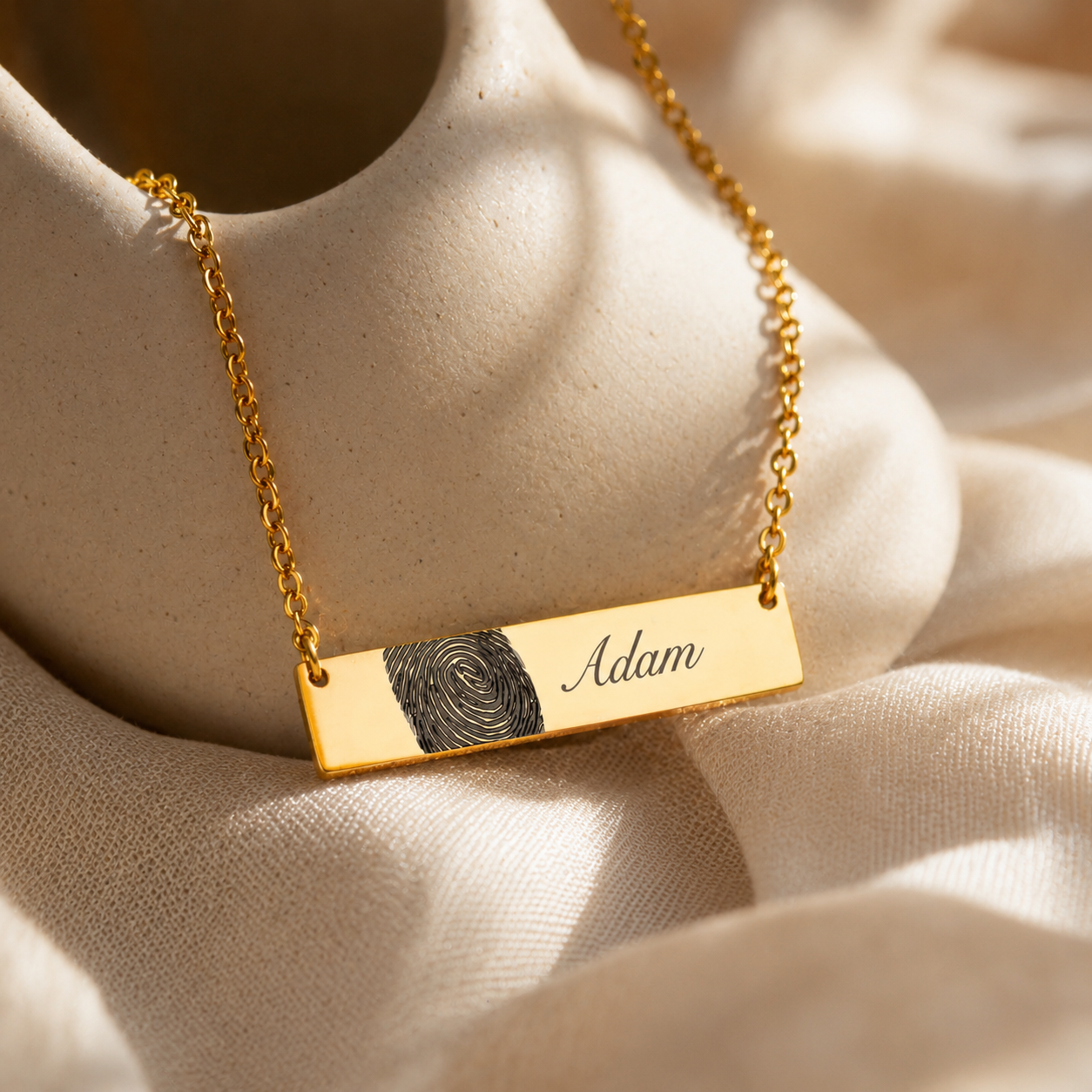 Signature Bar Fingerprint Necklace