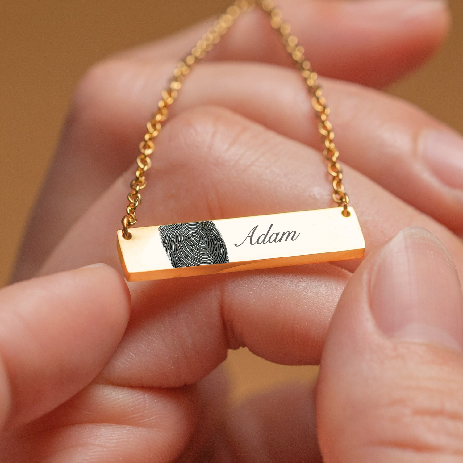 Signature Bar Fingerprint Necklace