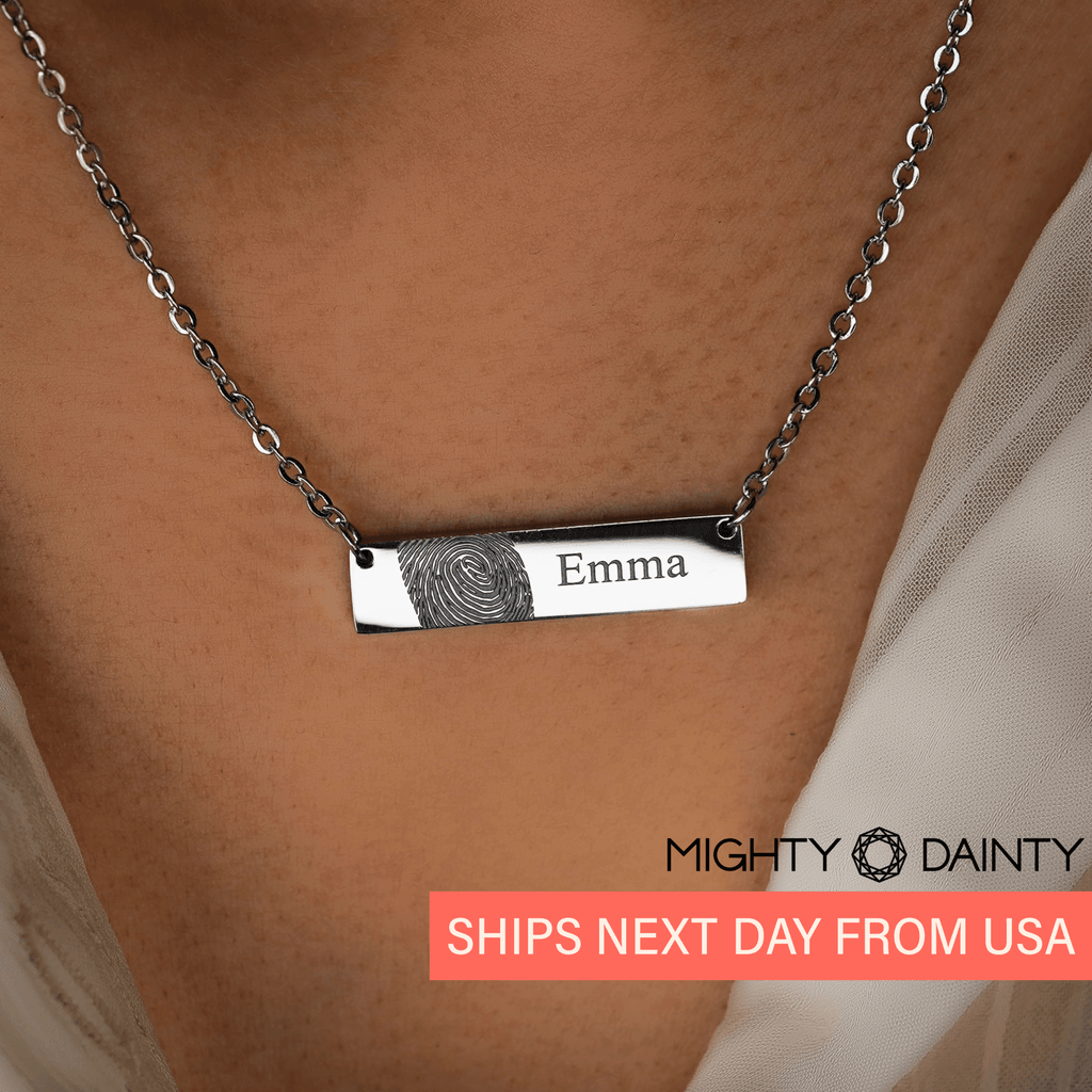 Signature Bar Fingerprint Necklace
