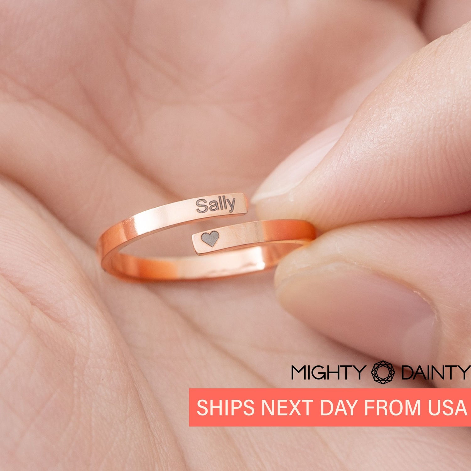 Engraved Adjustable Ring