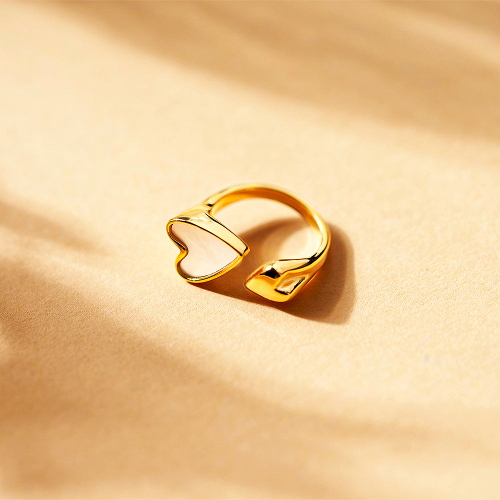 Open Heart Opal Ring