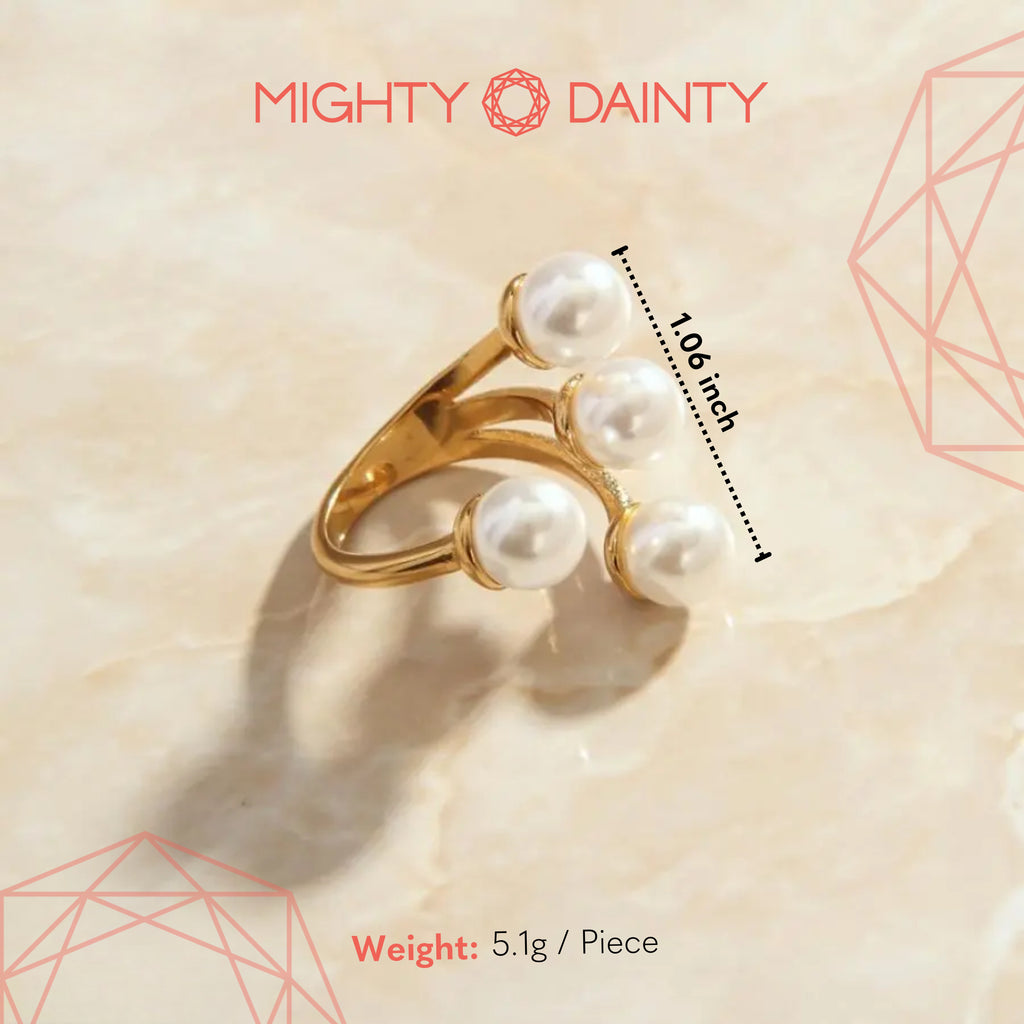 Pearl Open Cocktail Ring
