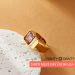 Pink Crystal Statement Ring