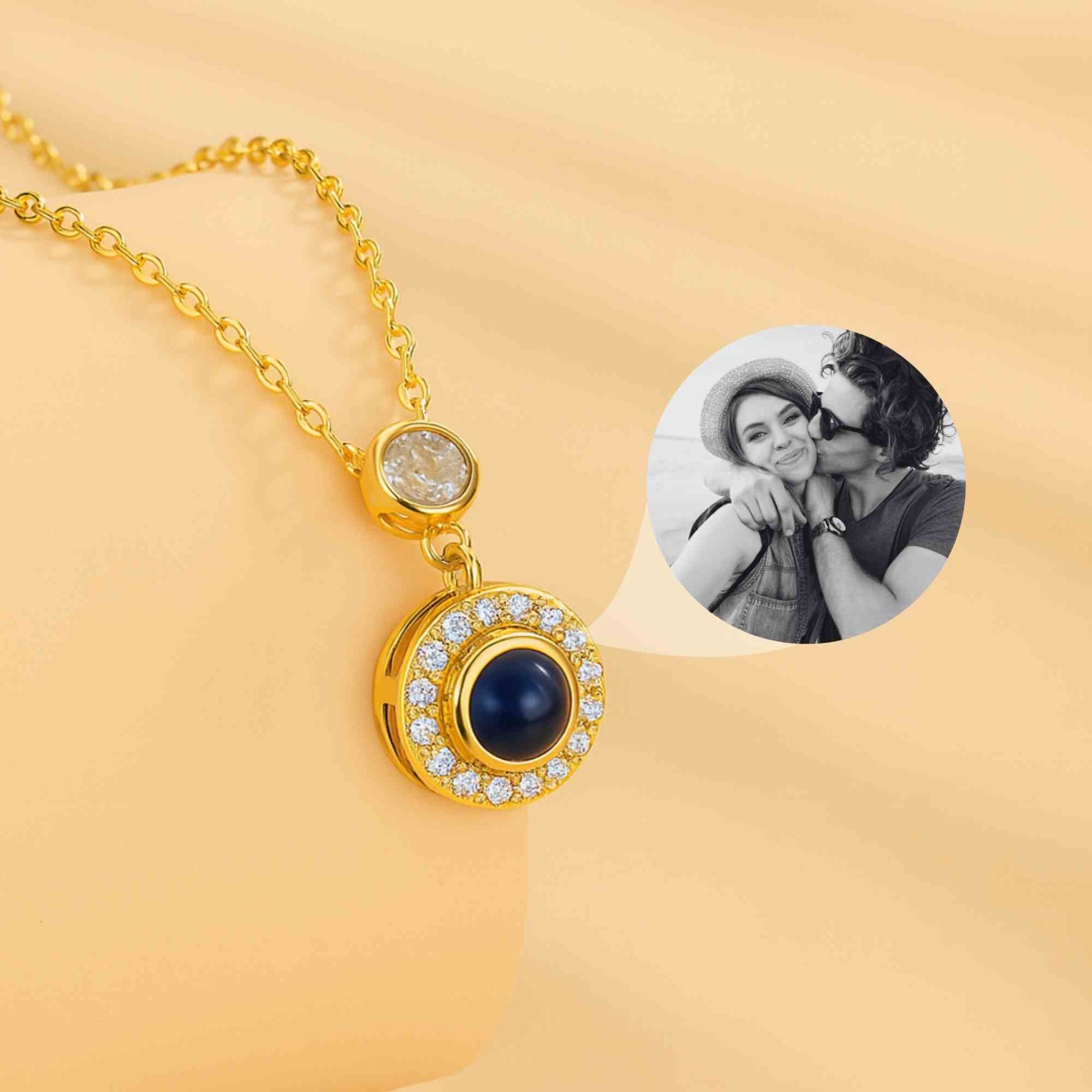 Crystal Photo Projection Necklace