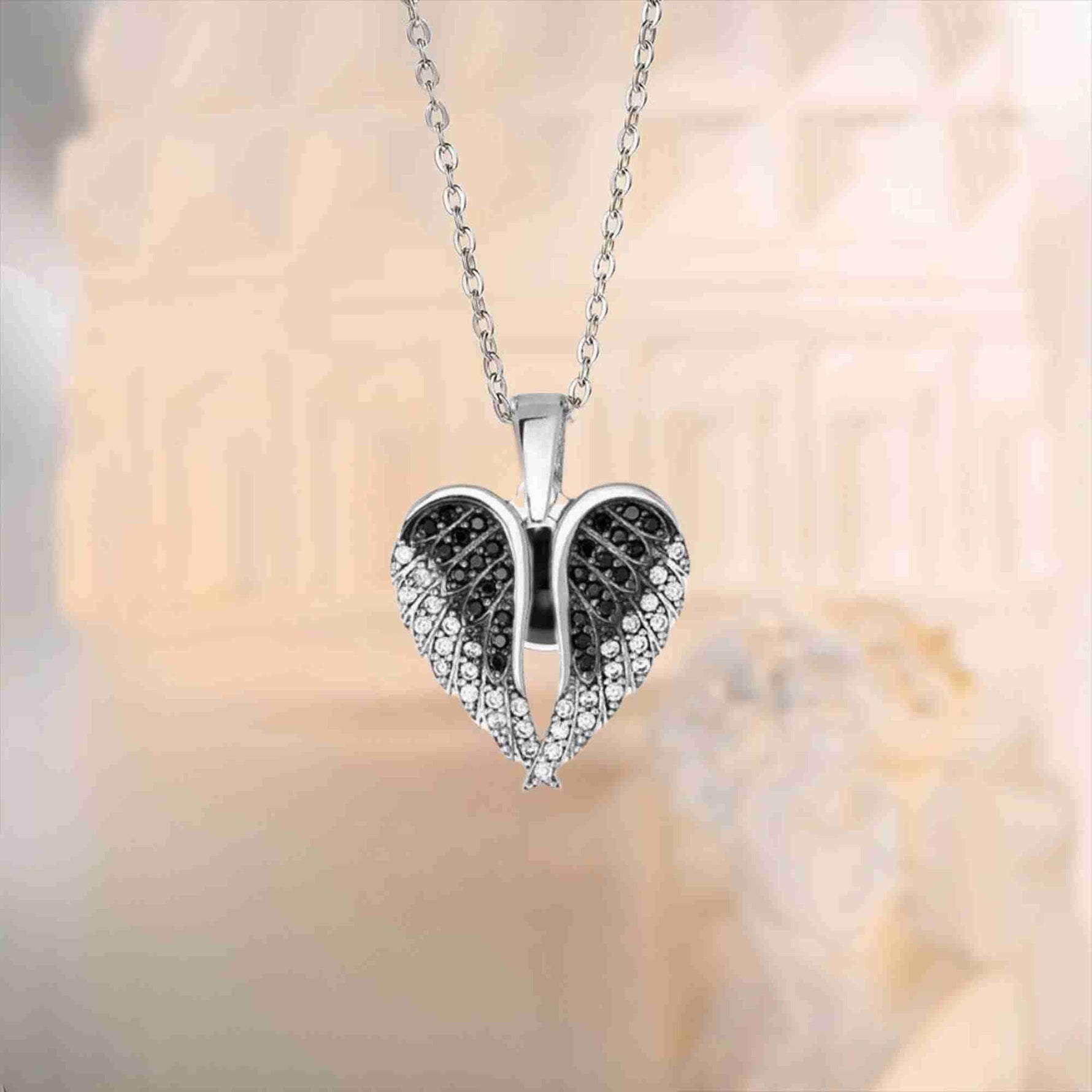 ZURWTCH Angel Wings & Heart Charm - 925 Sterling Silver DIY Bracelet/Necklace Jewelry For Women