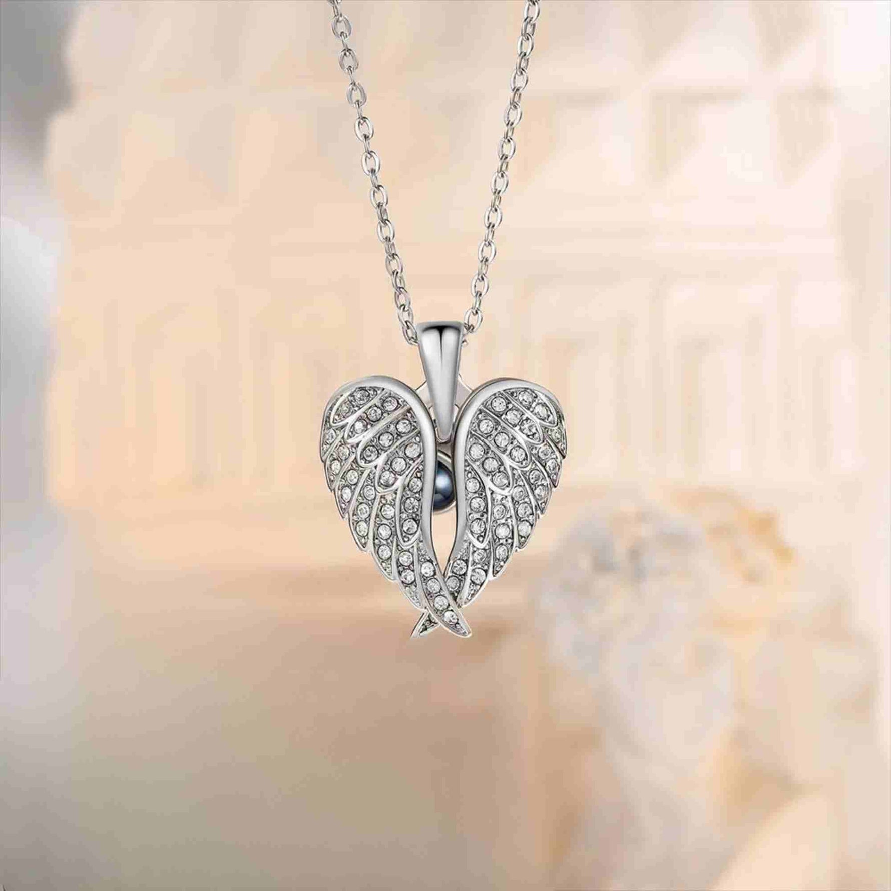 Angel Wings Photo Projection Necklace