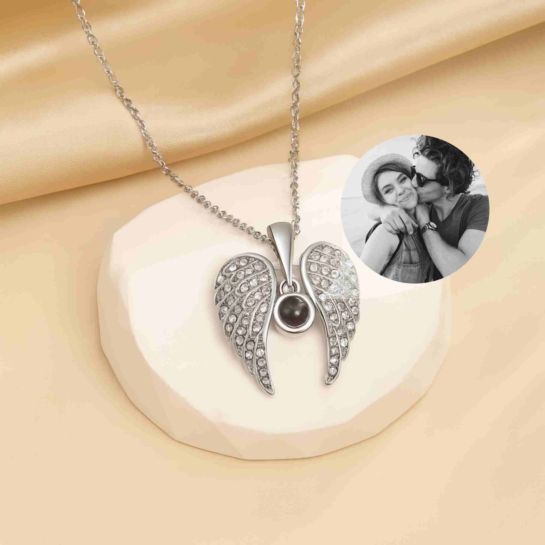 Angel Wings Photo Projection Necklace