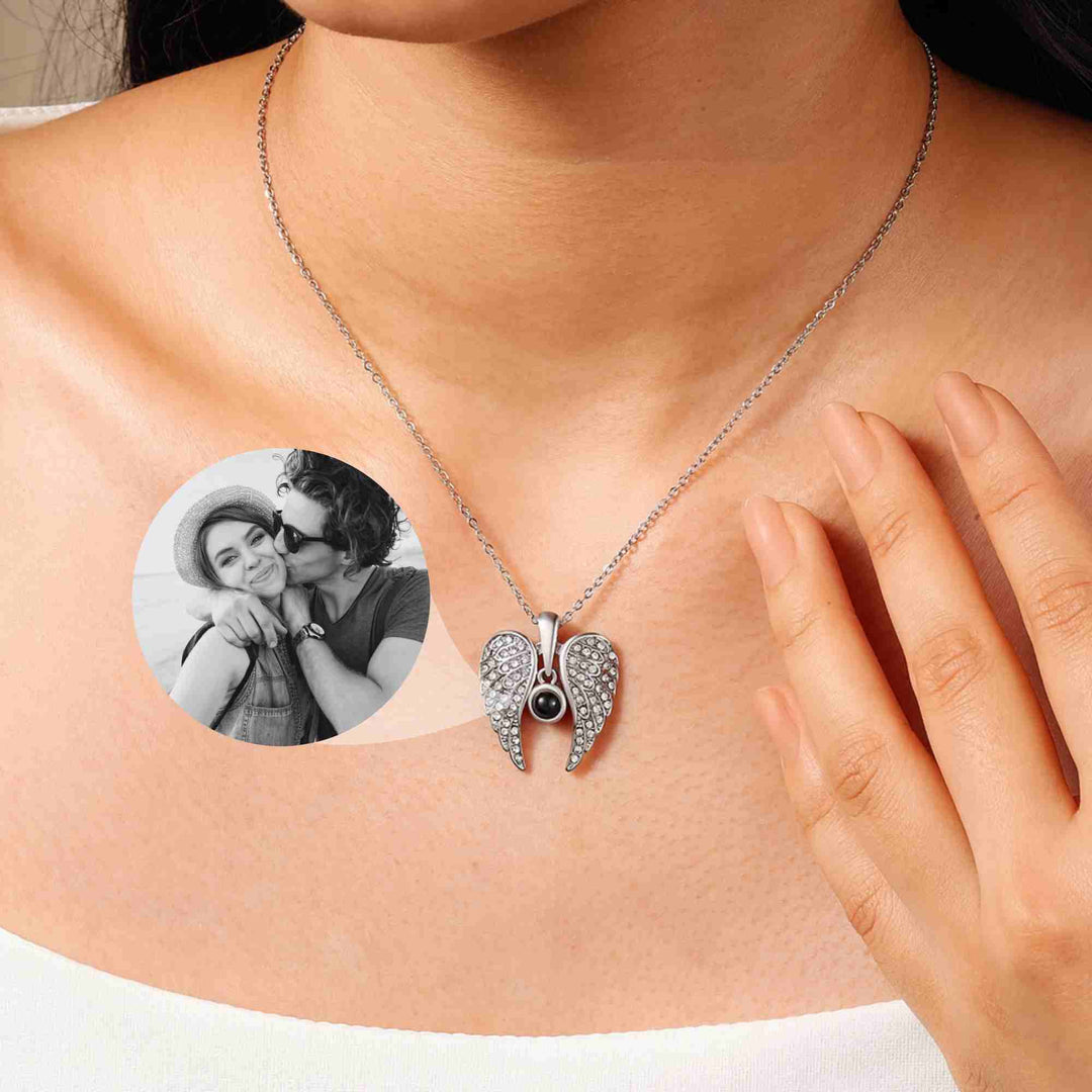 Angel Wings Photo Projection Necklace