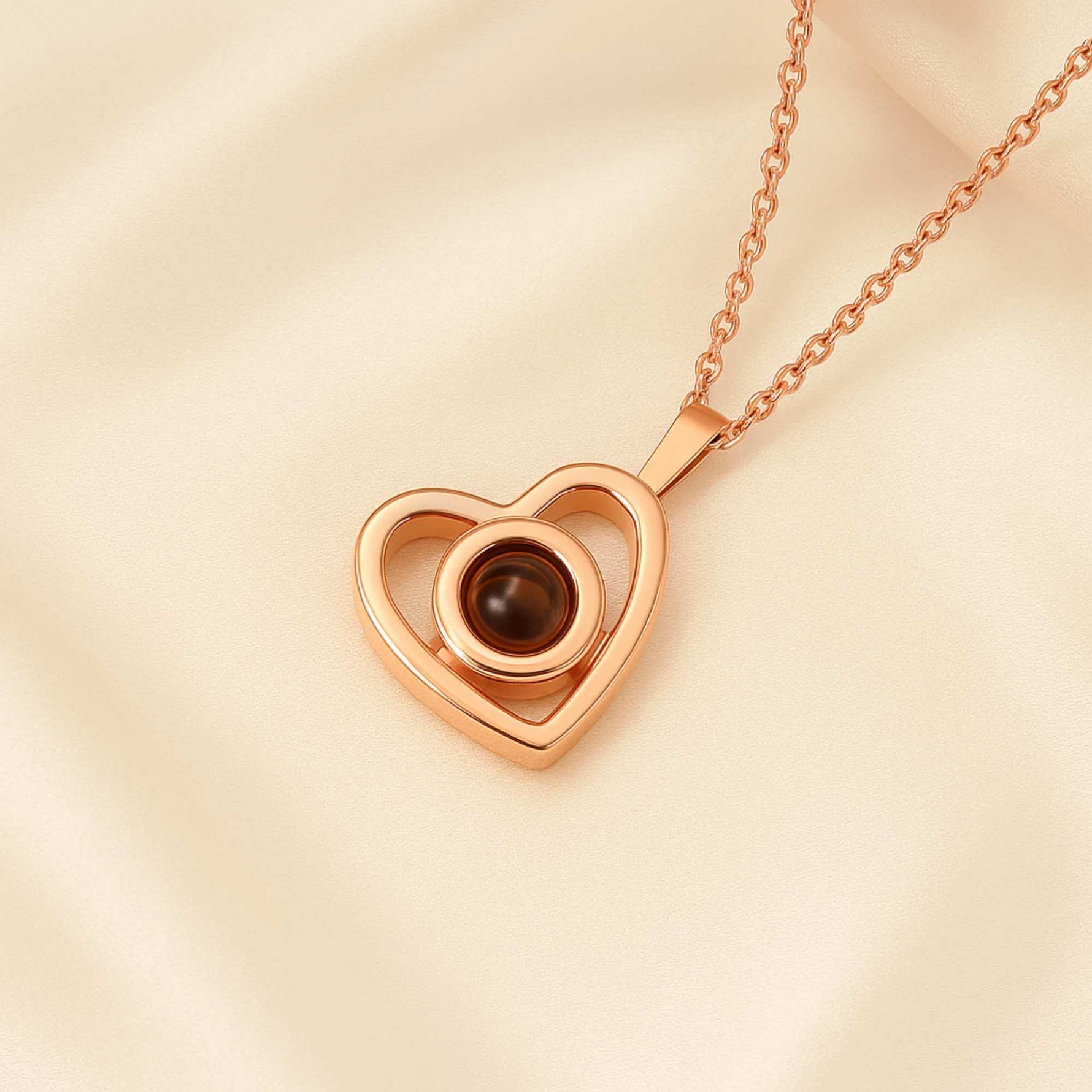Heart Photo Projection Necklace
