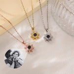 Sunburst Photo Projection Necklace