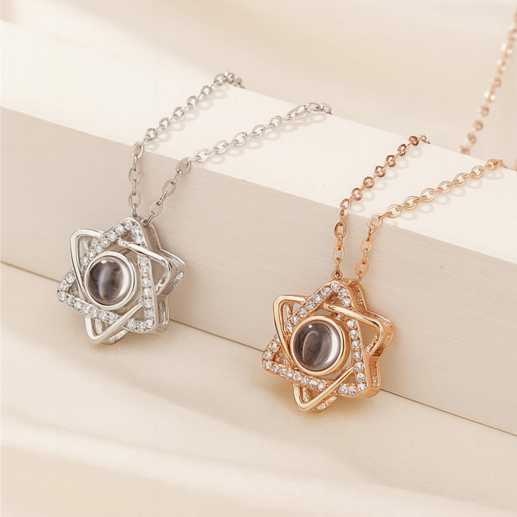 Celestial Star Photo Projection Necklace