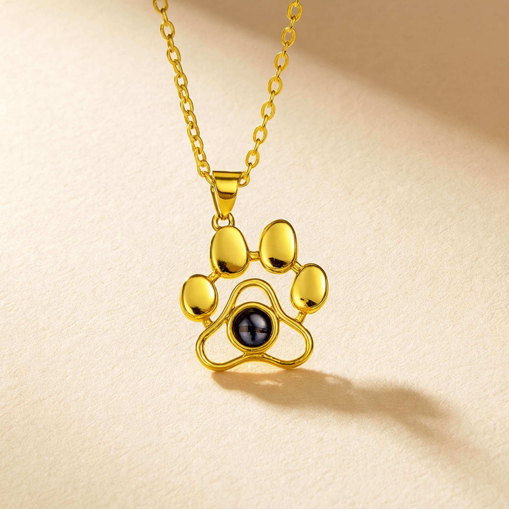 Paw Print Photo Projection Necklace