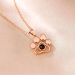 Paw Print Photo Projection Necklace