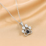 Paw Print Photo Projection Necklace
