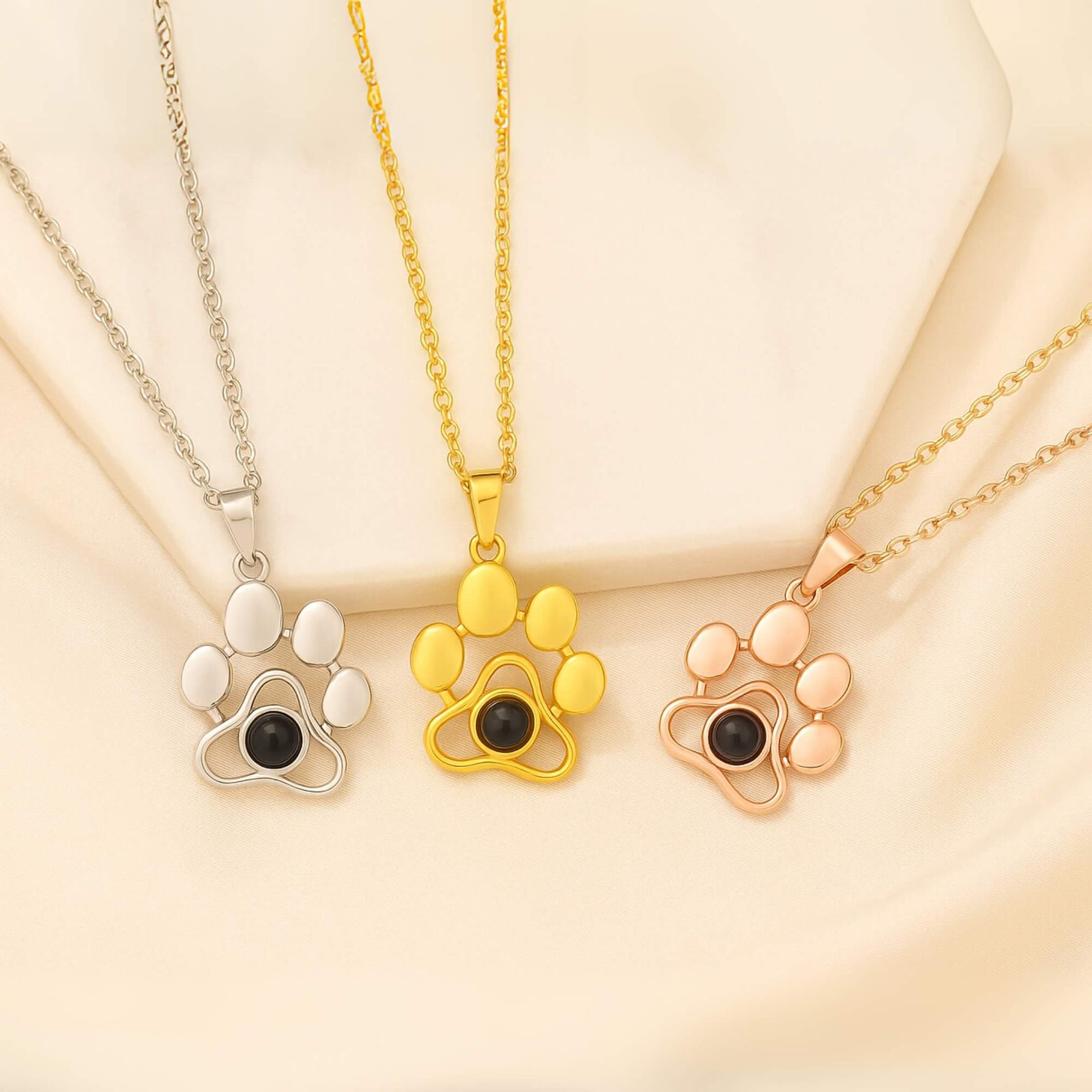 Paw Print Photo Projection Necklace