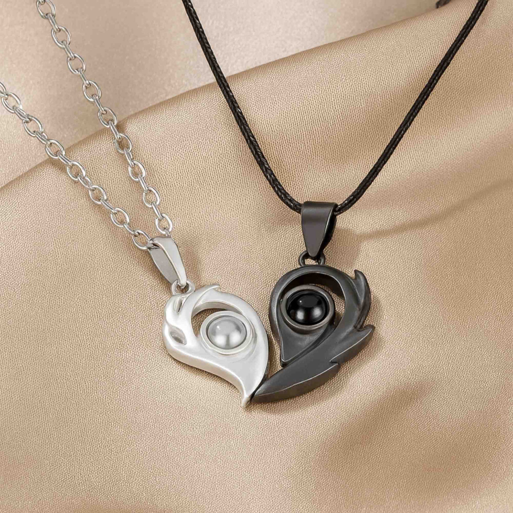 Bonded Heart Photo Projection Necklace